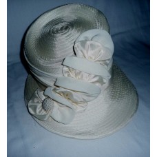 Glovannio NY Kentucky Derby Brimming Wedding Church Occasiona Ivory Hat Polyeste  eb-94256172
